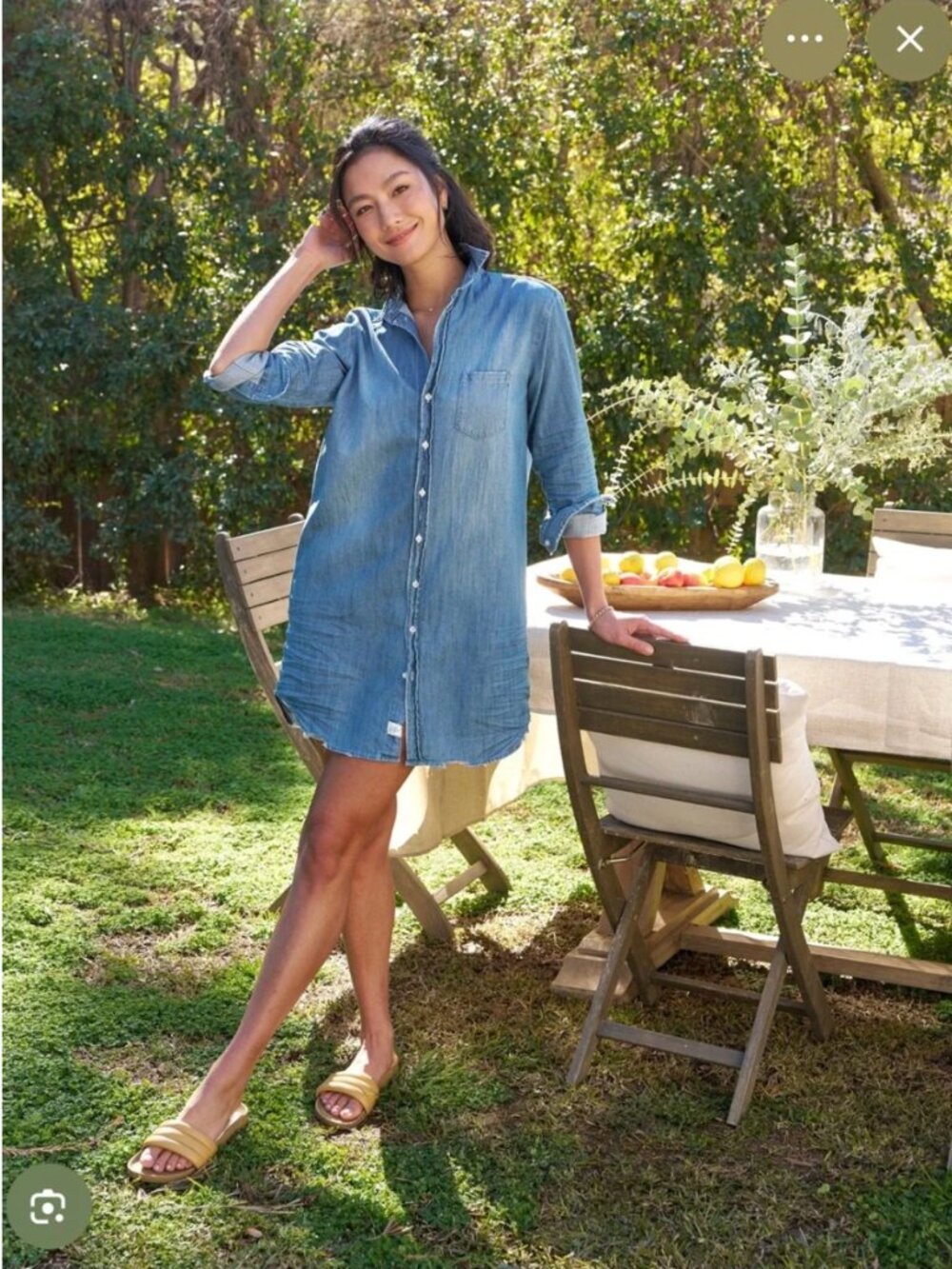 Frank & Eileen Medium Mary 100% Cotton Shirtdress Distressed Vintage Wash $348
